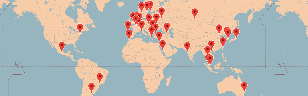 CAEN Sales Network Map