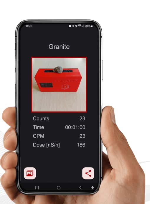 graniteapp w - Contatore Geiger-Müller portatile per la rilevazione di radiazioni nucleari